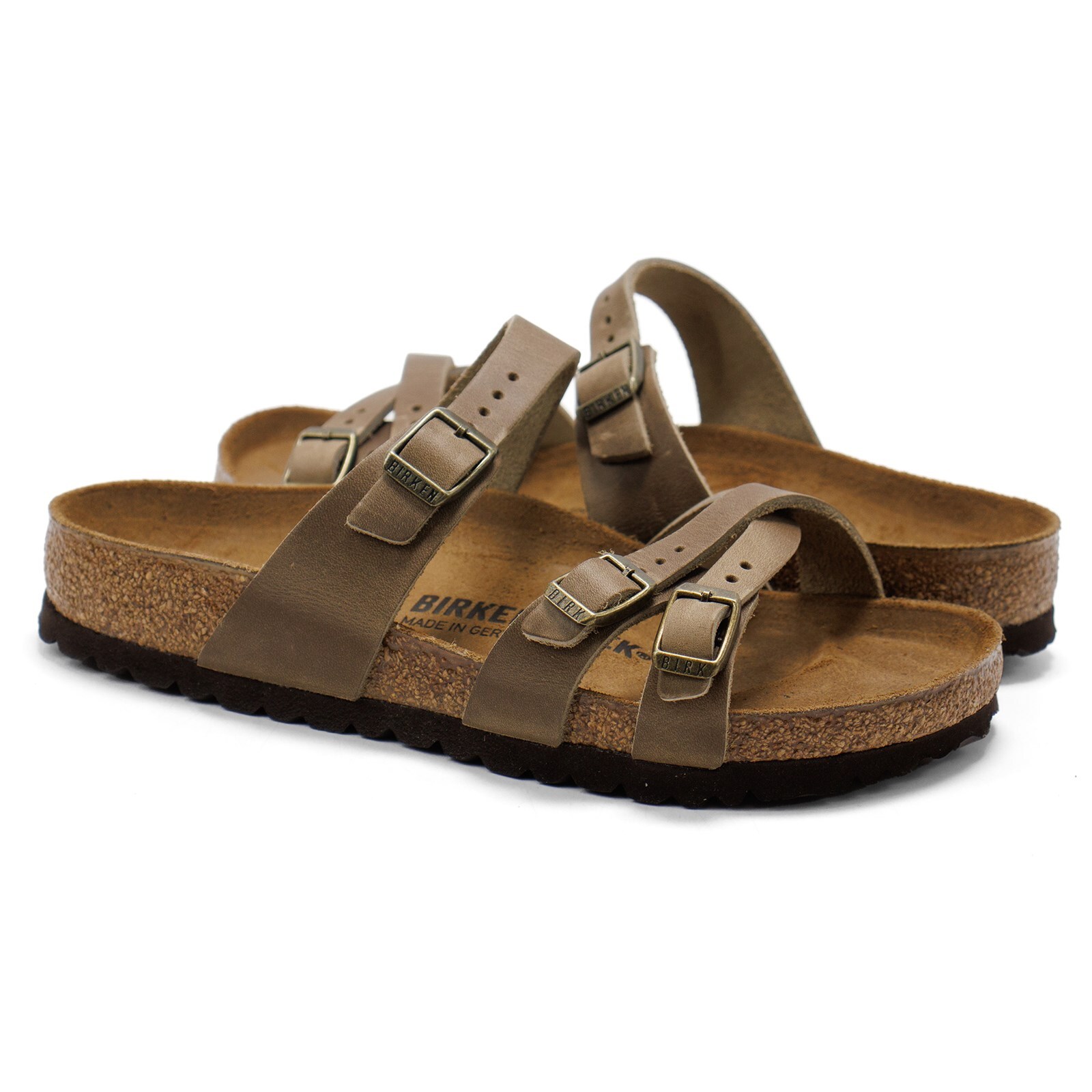 

Женские сандалии Birkenstock Franca из табачной промасленной кожи, НОВИНКА, Коричневый