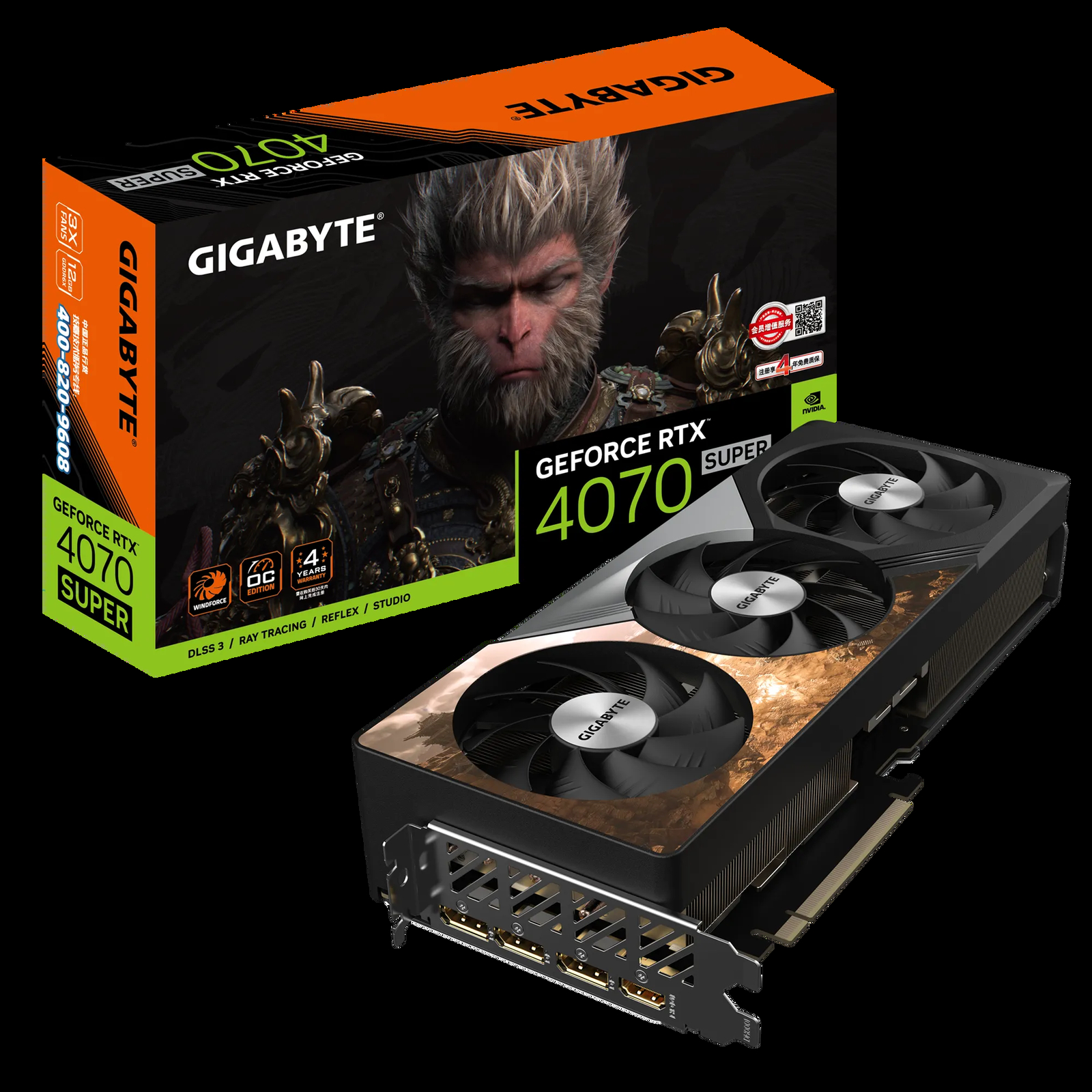 Gigabyte GeForce RTX 4070 SUPER OC 12GB For Black Myth WuKong Co 