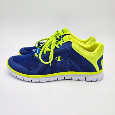Champion Size 9 Unisex Sneaker BlueLime Men's Womans Boys Girls Athletic Running