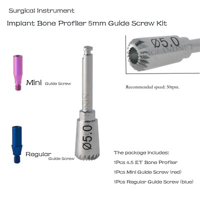 Dental Universal Implant TS Bone Profiler & Guide Screw Tool