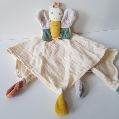 Fehn Schmetterling Schnuffeltuch Schmusetuch beige Baby Kuscheltuch