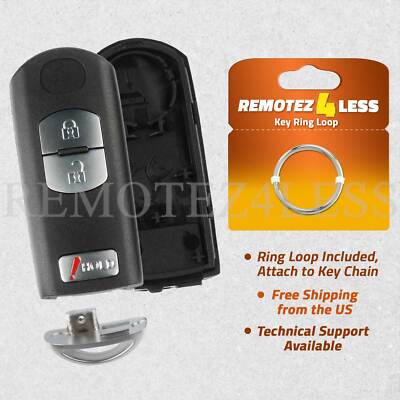 For 2014 2015 2016 2017 2018 Mazda 3 Hatchback Replacement Fob Shell Case Pad
