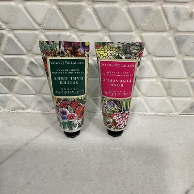 NEW Crabtree & Evelyn ROSE PINEAPPLE & Spiced Earl Grey Hand Therapy 0.9 oz