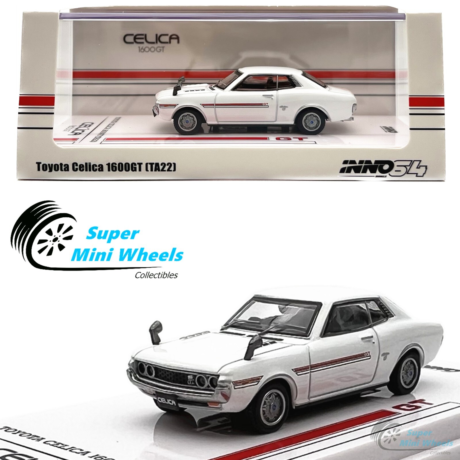 【ま】Toyota Celica 1600GT （TA22）ホワイト AUTOart 1:18 Scale Toyota Celica 1600GT (TA22) White. ezToys