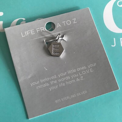Origami Owl Silver ''Your Choice of Initial'' Sterling Silver Core Dangles ''New'' 