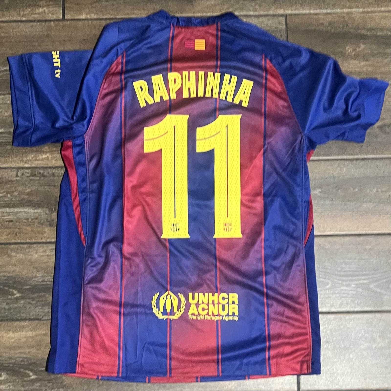 FC Barcelona Raphinha 11番 ジャージ Nike Barcelona Home KIDS Raphinha 11 Jersey 2024-2025 (La Liga)