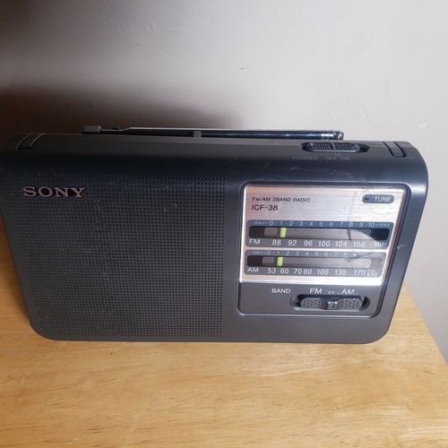 Sony ICF38 Portable AM/FM Radio (Black) | eBay