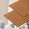 Taaizau 3D Slat Acoustic Wall Panels with Wood Finish Accent, 2 Pack Sound Absorbing Paneling for Studio, Office, Living Room, Bedroom Interior Decor (Natural Walnut, 48''L x 24''W)