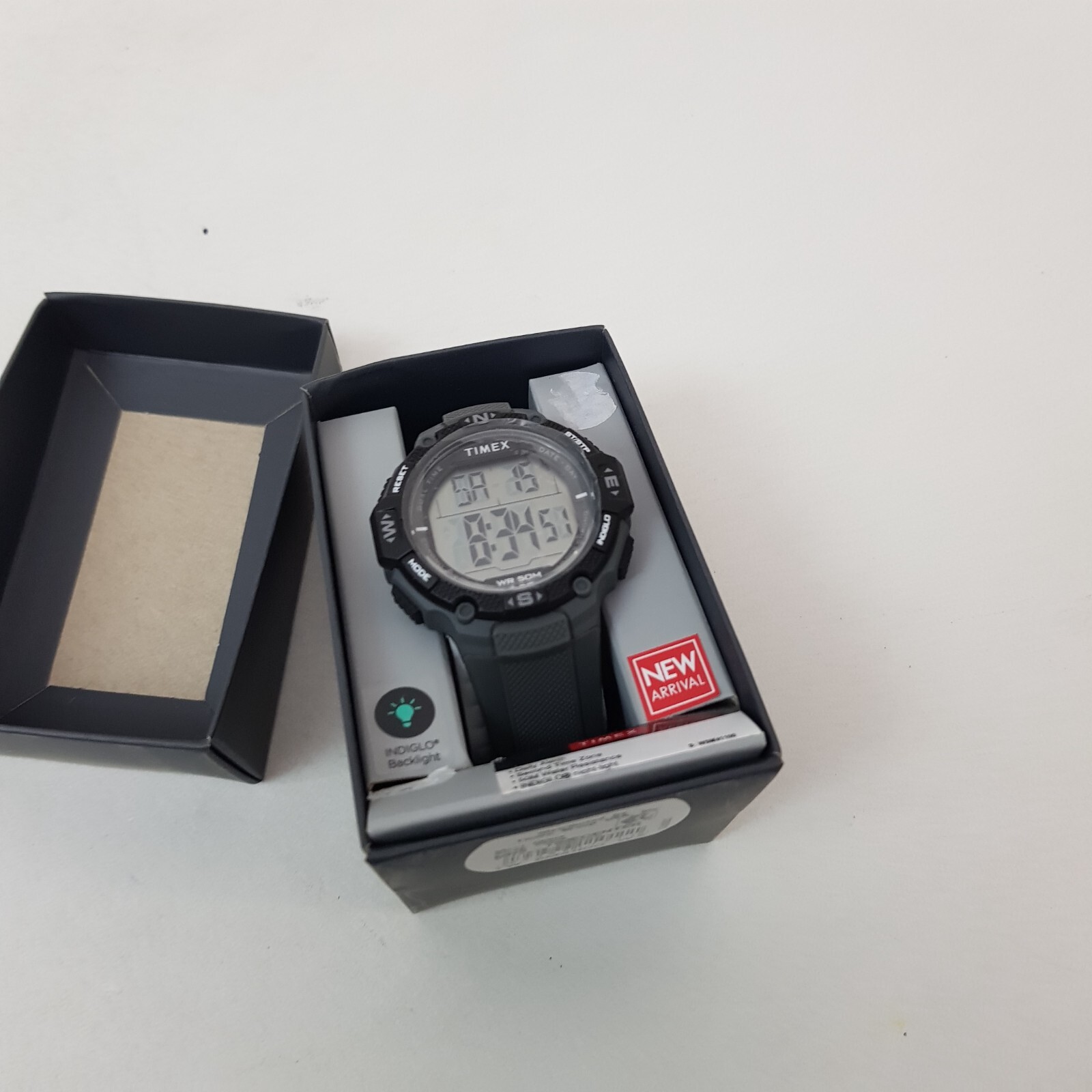 Pre-owned Timex Tw5m41100, Men's Digital Watch, Indiglo, Alarm, Stopwatch