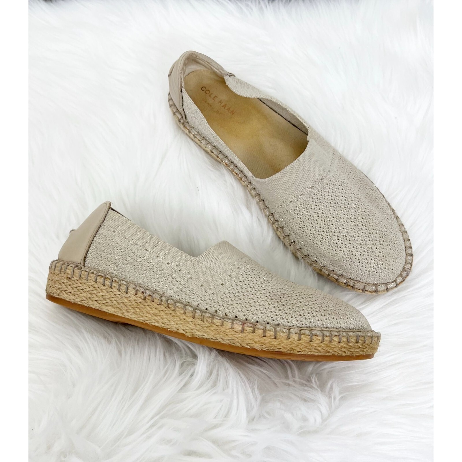 Cole Haan Cloudfeel Stretch Knit Slip On Espadrille Loafers