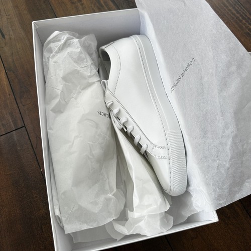Pre-owned Common Projects Men's White Achilles 40 Low-top Sneakers Shoes 100% Authentic
