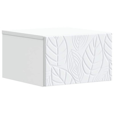 Wall-Mounted Bedside Cabinet White 49 x 34.5 x 20 cm