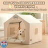 Jiupety Indoor Dog House with Frame, Cute Dog Tent Bed with Cover Cave, Breathable, Washable, and Foldable House, Suitable for 20-40 Lb, Large (25