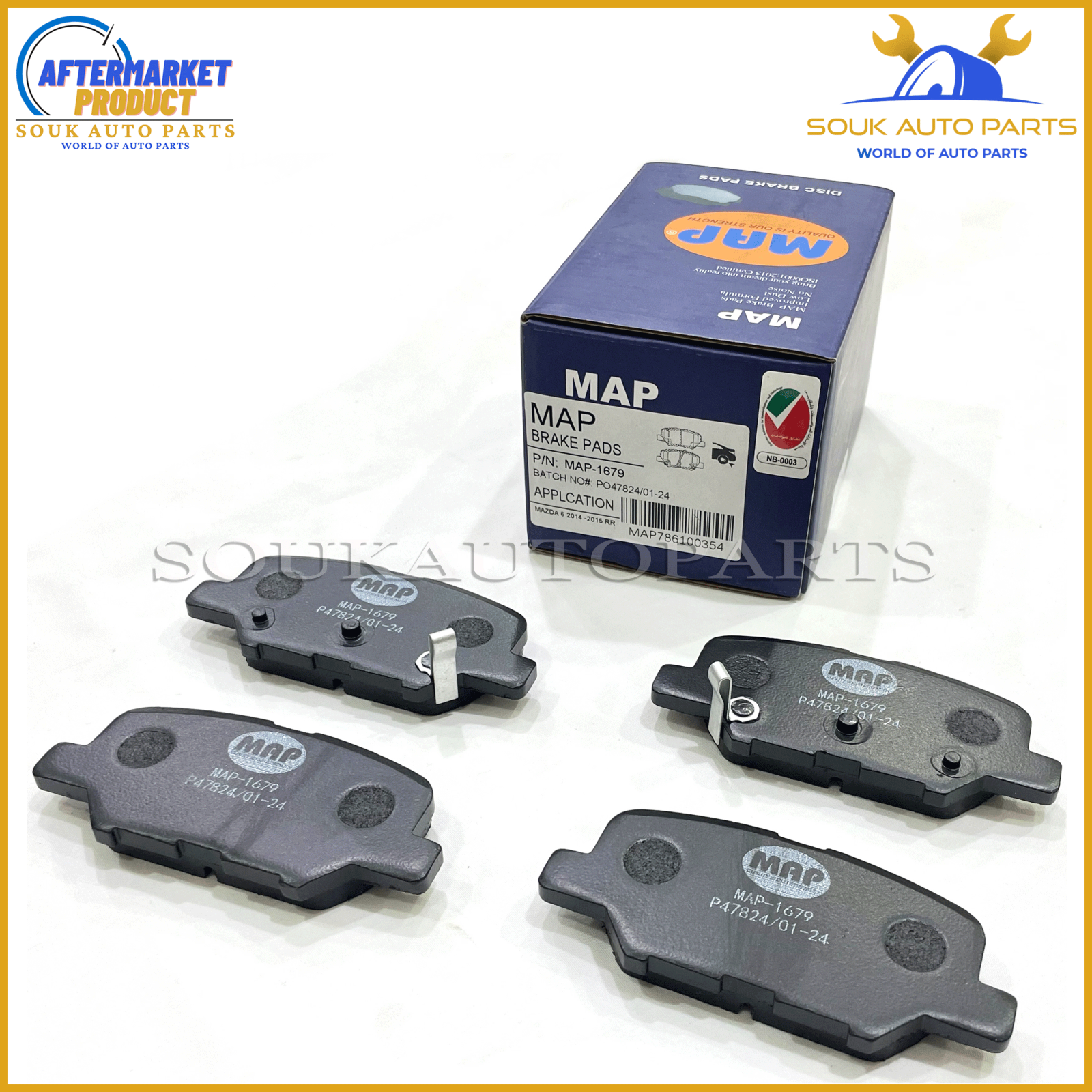 GHY9-26-48ZC REAR DISC BRAKE PADS For Mazda 3 Mazda 6 2014-2015