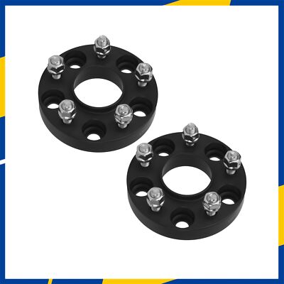 Pair 1'' Thick 5x4.5'' To 5x4.5'' Wheel Spacers Adapters M12x1.5 For Chrysler Dodge