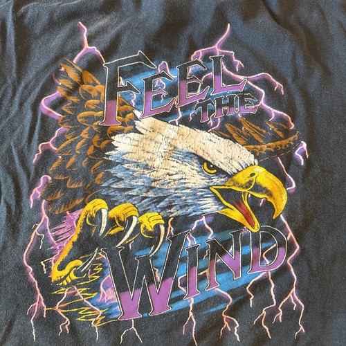 Vtg 90s Feel The Wind Daytona Bike Week 1994 American Thunder XL Double Sided