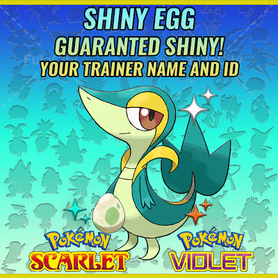 SNIVY   SHINY EGG 6 IV   POKEMON SCARLET VIOLET   INDIGO DISK   CUSTOM  