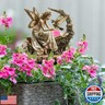 ANNUOZE Fairy Garden Stake Decor, Acrylic 2D Garden Fairy Decoration, Fairy Garden Accessories for Outdoor Indoor Yard Lawn Pot Plants (Flower Fairy with Hummingbird)