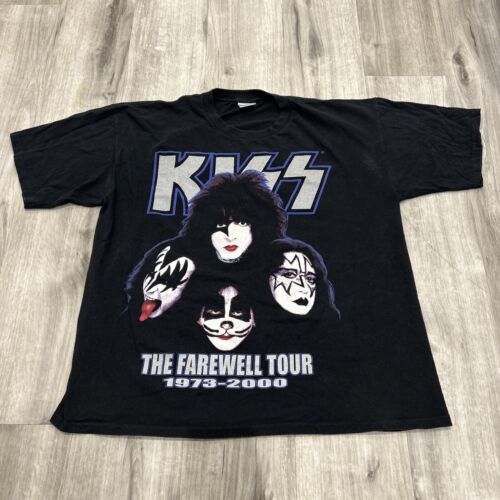 Vintage Kiss Shirt Men's XXL Black The Farewell Tour Legends Vintage Kiss Shirt Men's XXL Black The Farewell Tour Legends