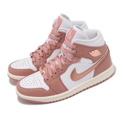 Nike Wmns Air Jordan 1 Mid SE AJ1 Red Stardust Women Casual Shoes FB9892-670