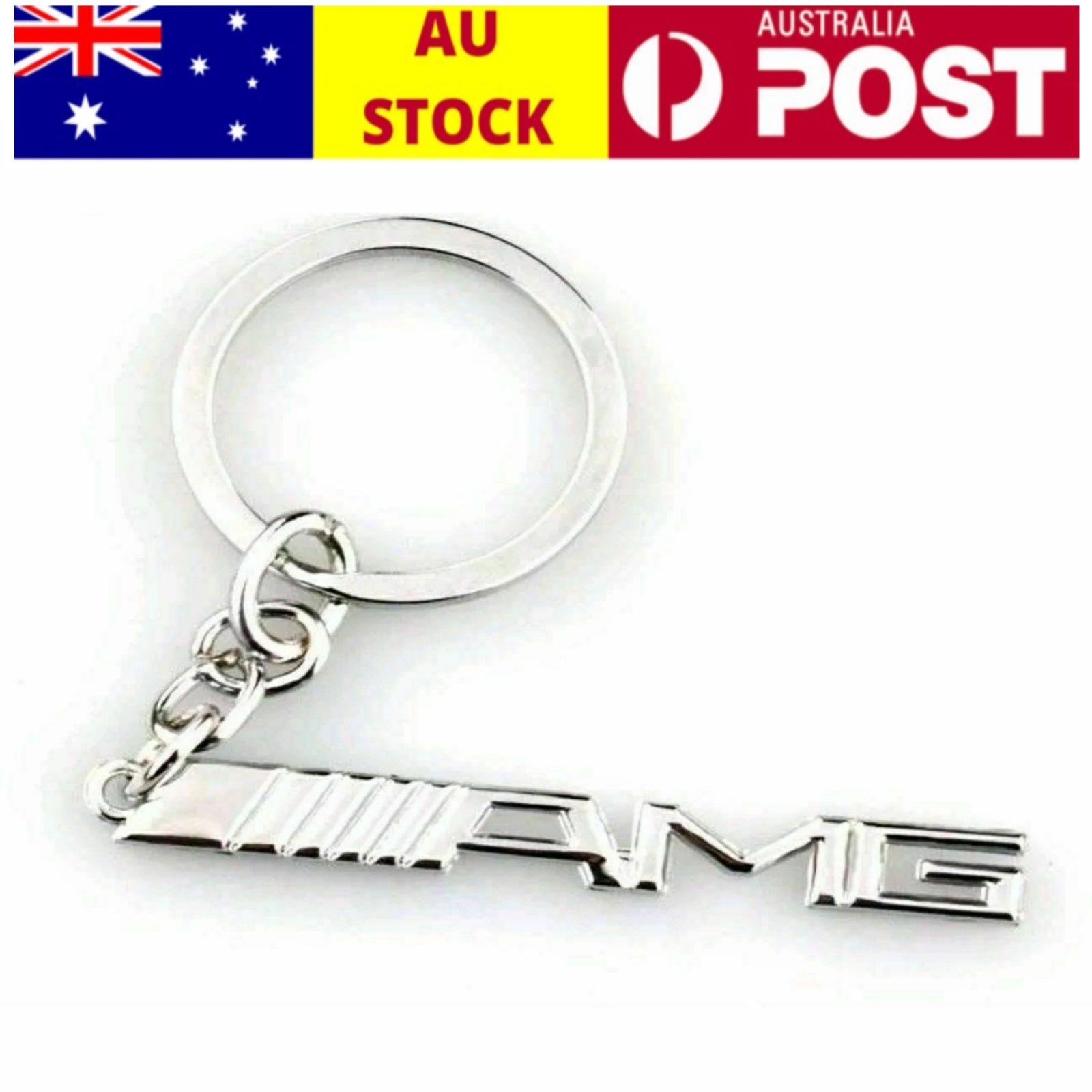 AMG CHROME Metal KEY Ring Key Chain For Mercedes Benz A45 C63 E63 GLC63 GLE63