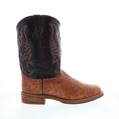 Abilene Boots 6750 Мужские коричневые широкие кожаные ковбойские сапоги в стиле вестерн без застежки