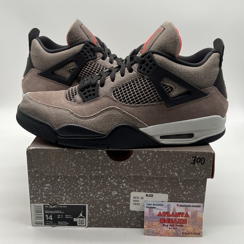 Size 14 - Jordan 4 Retro Mid Taupe Haze Black Brown White