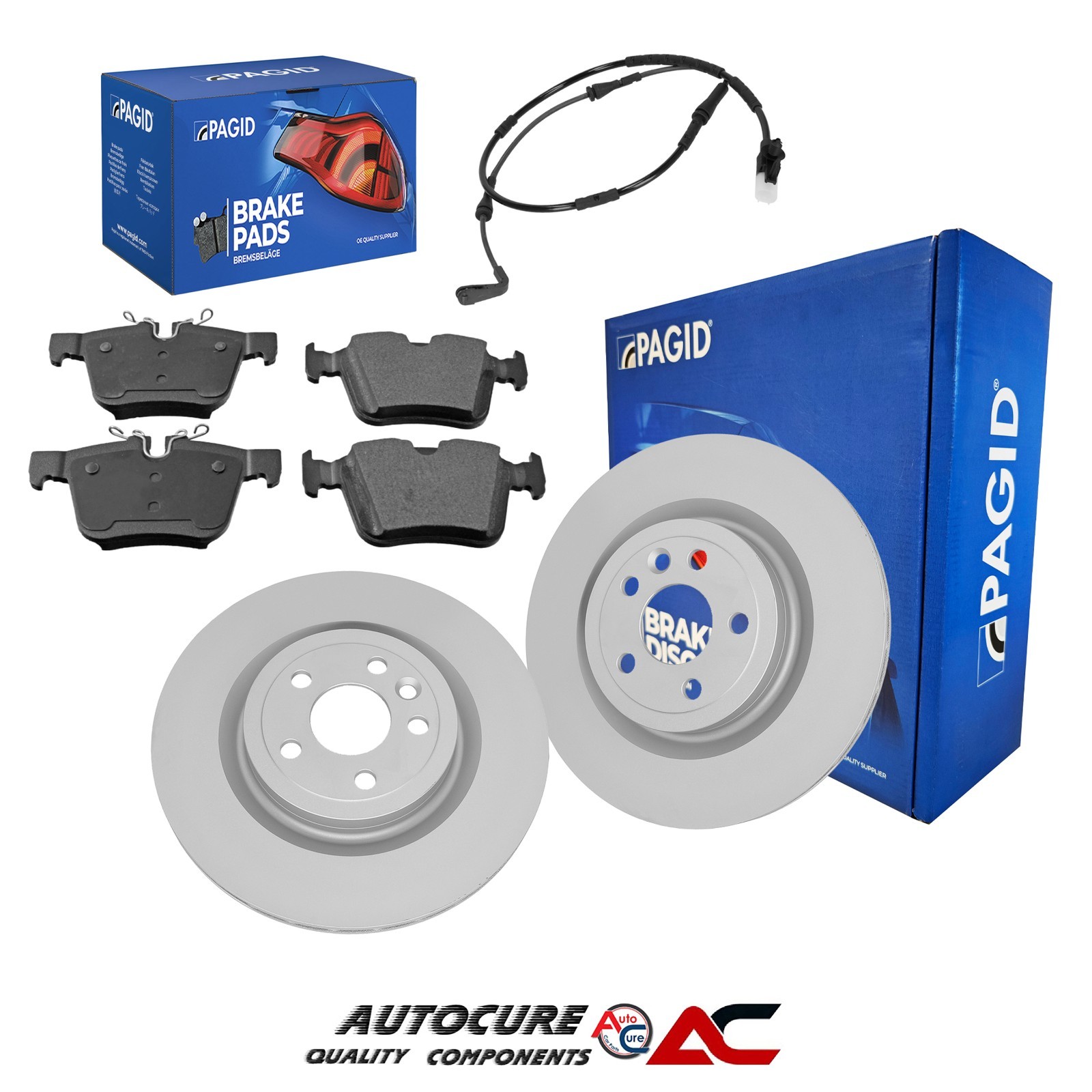 FOR LAND ROVER VELAR (MK1) PAGID REAR COATED BRAKE DISCS & PADS SET [17 - 23]