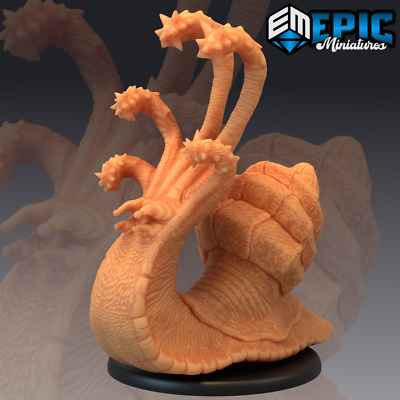 MACE SNAIL, Dungeons and Dragons Miniatures, D&D Fantasy Snail, Epic Miniatures