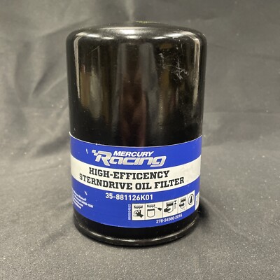 Mercury Racing Sterndrive High Efficency Oil Filter PN 35-881126K01