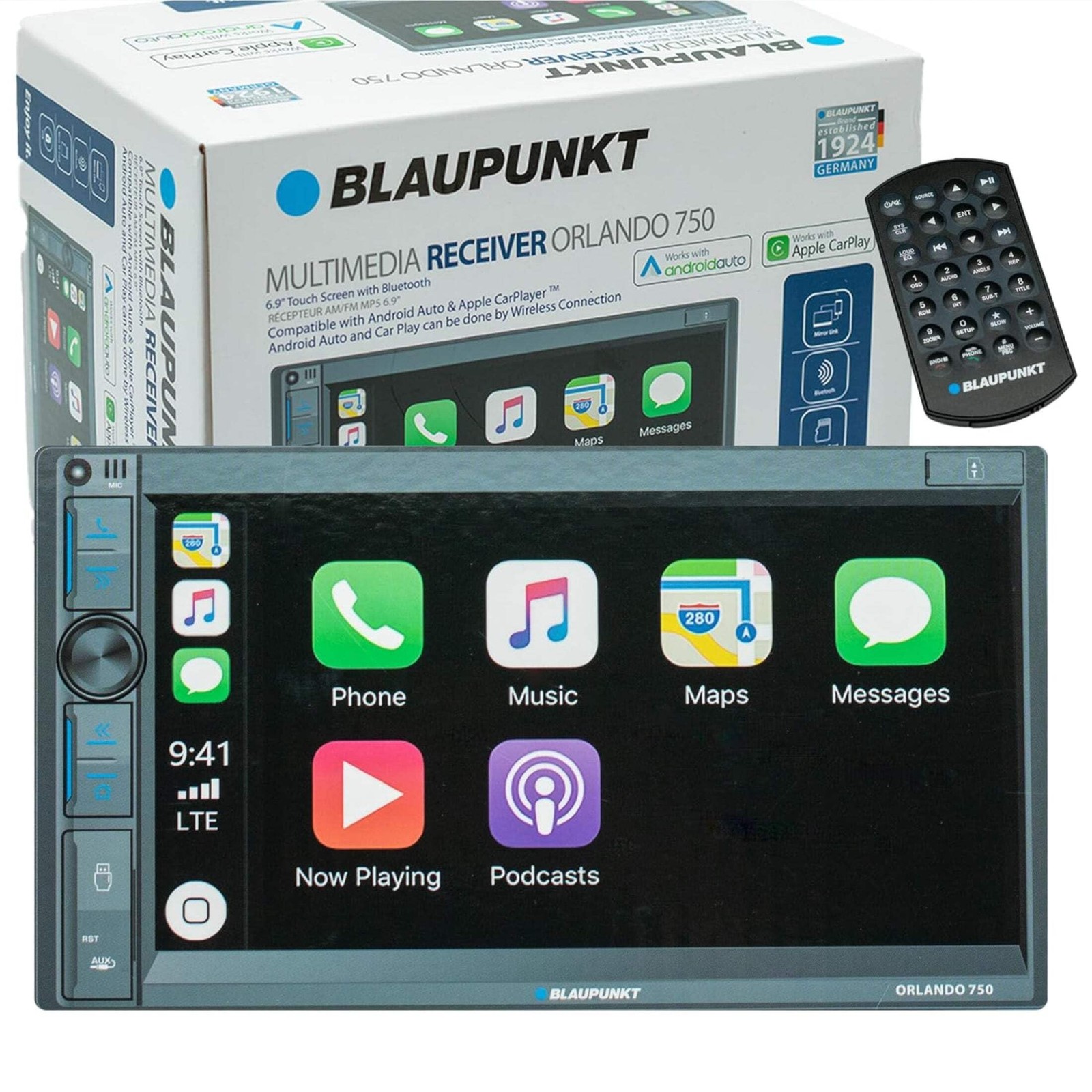 BLAUPUNKT ORLANDO750 Car Stereo - 6.9" Touchscreen, Wireless Apple CarPlay,