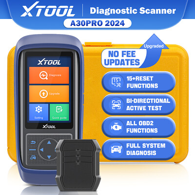 XTOOL A30 PRO Car BiDirectional Auto Diagnostic Scanner Scan Tool Program Reset