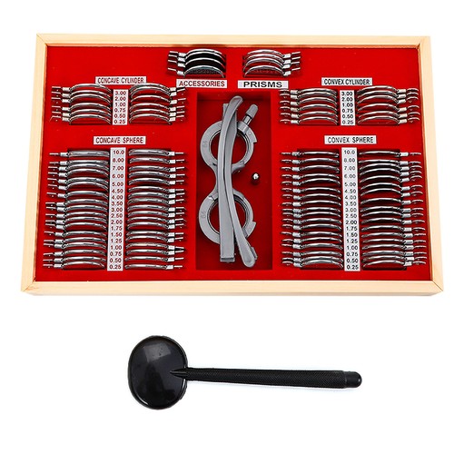 104 Trial Lens Set Metal Rim Aluminum Case Free Trial Frame,Metal Rim Optometry Kit,Aluminum Case Trial Frame Optometry Optician Test