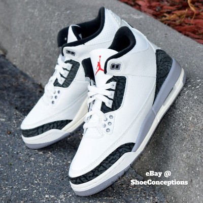 Nike Air Jordan 3 Retro (GS) Shoe Summit White Cement Gray DM0967-106 Multi Size