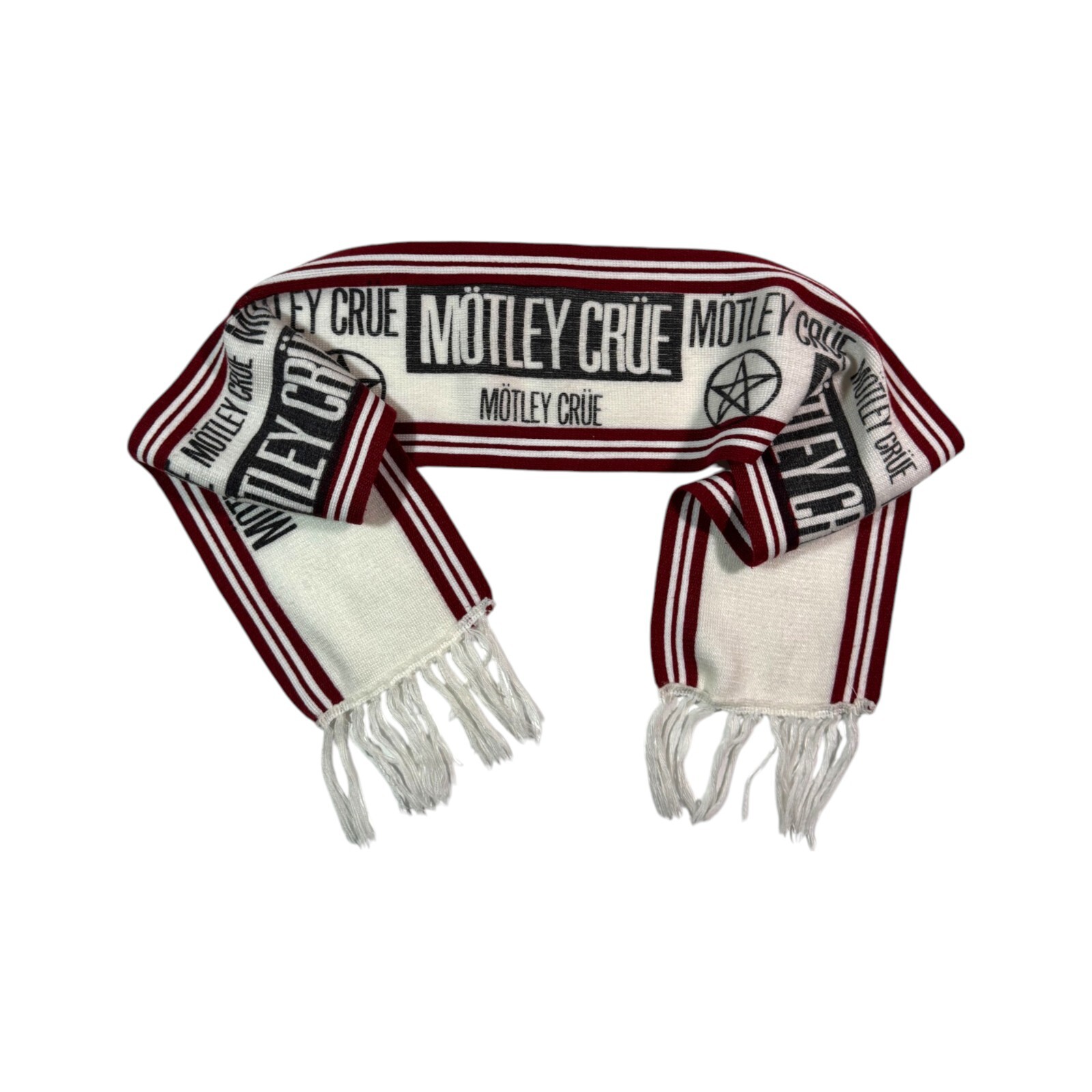 Vintage 80s Motley Crue Scarf Glam Rock Metal Band
