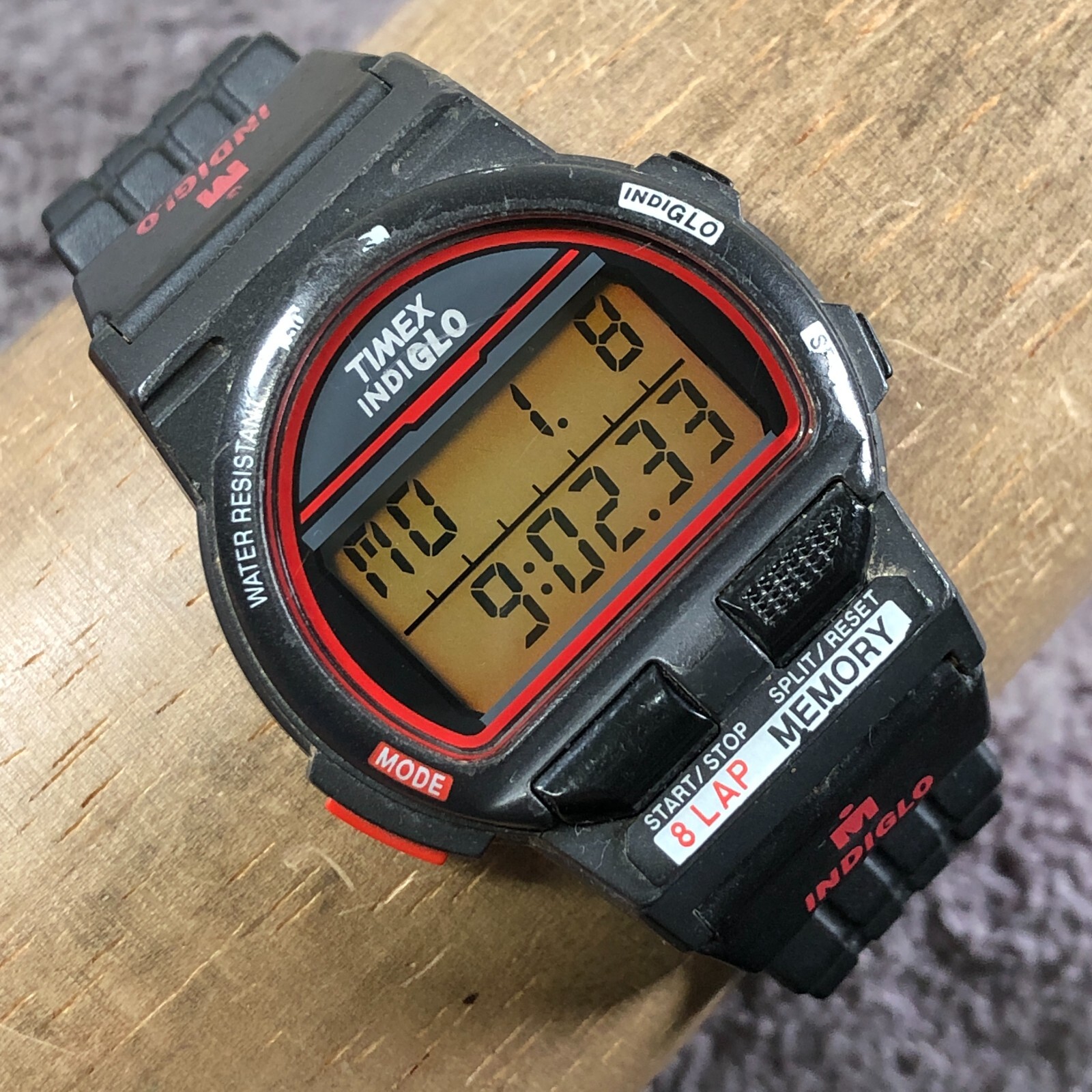 Vintage Timex Triathlon Men Indiglo Multifunction Quartz