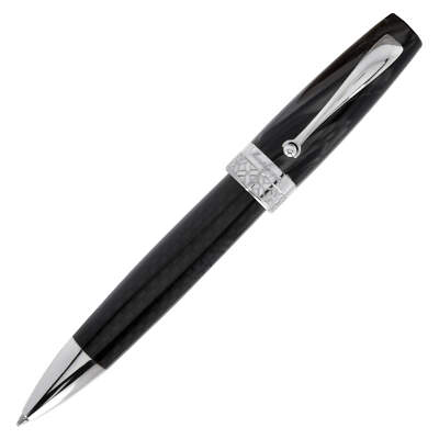 Montegrappa Ballpoint Pen Miya Carbon Charcoal Black Finish Barrel ISMYTBFC