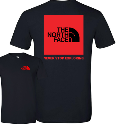 Black and red north face sales t shirt