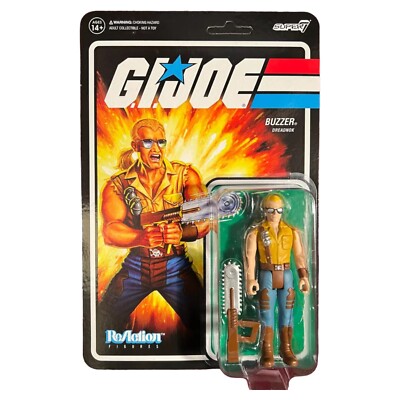 Buzzer Dreadnok G.I. Joe Super 7 Reaction Action Figure New
