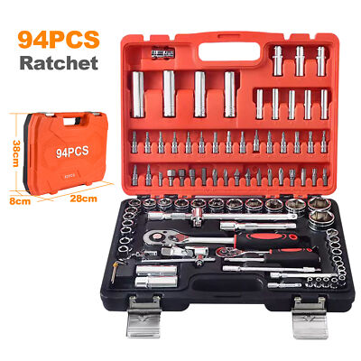 94 PC Mechanics Tools Set Car Repair Tool Kit Set Box for Home Socket Wrench Set