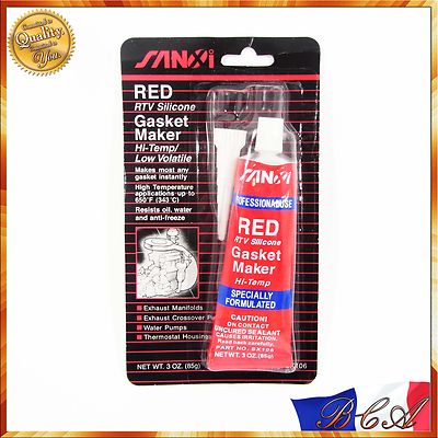 ROUGE Silicone RTV Joint Haute Température Enduit Fabricant 88.7ml 85g Tube