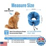 Cat Recovery Collar, Soft Adjustable Cone for Cats and Kittens, Lightweight Waterproof Elizabethan Collar for After-Surgery Care, Prevent Licking and Scratching, Neck Protector for Pets（Lake Blue,S）