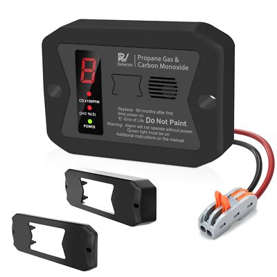 RV Propane and Carbon Monoxide Detector, R502 LP/CO Alarm for Travel Trailer