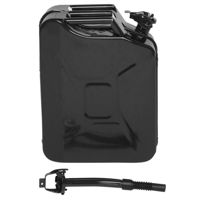 5 Gallon Jerry Can Gas Gasoline Emergency Backup Military Steel 20L Tank Black