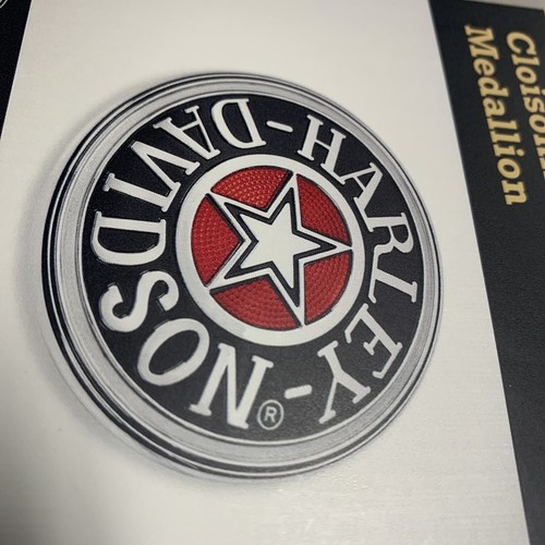 HARLEY DAVIDSON RED STAR FUEL GAS CAP MEDALLION  SOFTAIL FLSTS & SOME TOURING