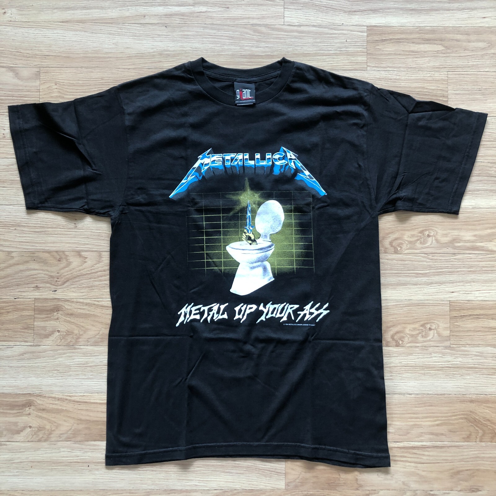 トップス LLICA l Up Your Ass Vintage 1990 Rare 90s VTG in NEW] METALLICA Metal Up Your Ass L Giant