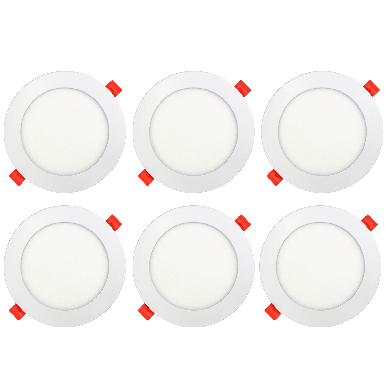 LED Einbaustrahler 230V flach - 6er Set - 9W LED Spot - Einbauleuchten