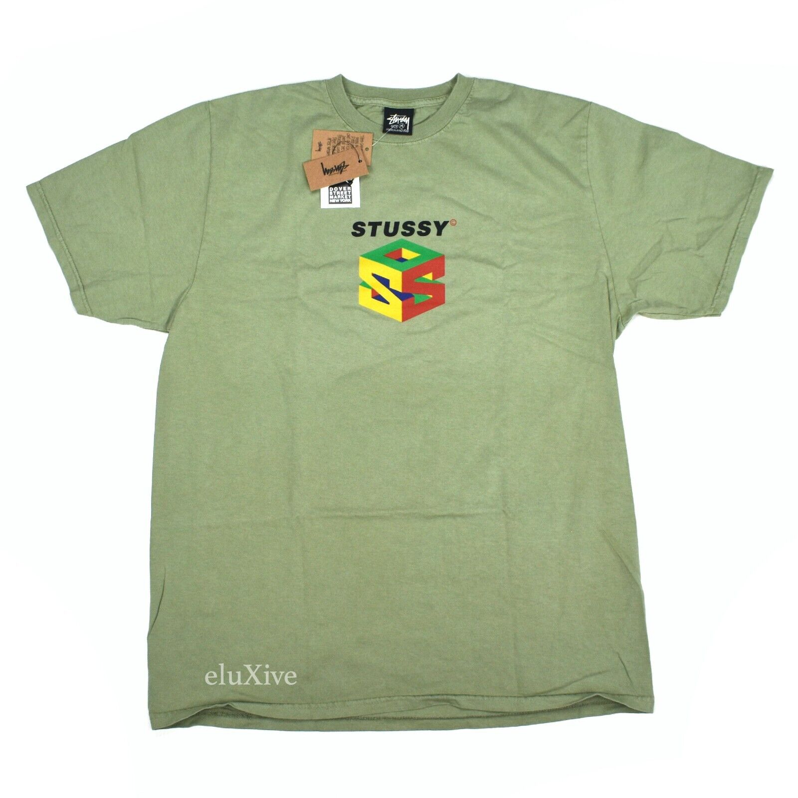 NWT Stussy Nintendo 64 Logo Print Retro Men T-Shirt Olive NWT Stussy Nintendo 64 Logo Print Retro Men T-Shirt Olive