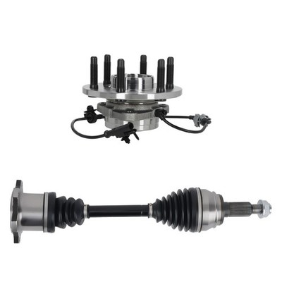 Front L/R CV Axle&Wheel Hub Bearing for Chevy Silverado Suburban GMC Sierra 4WD