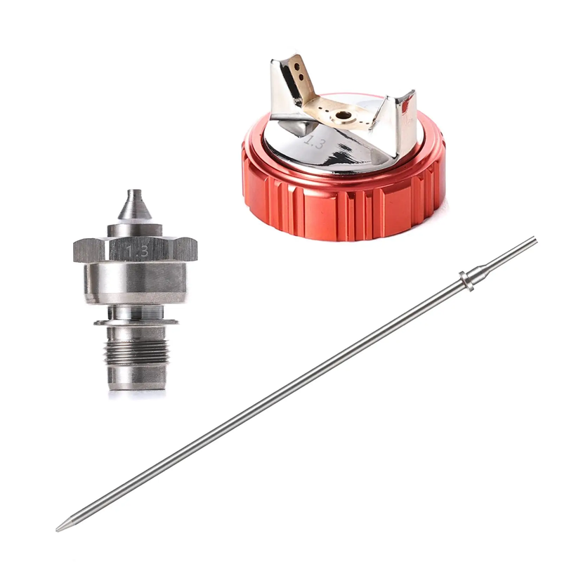 Tools 1.3/1.5/1.7/2.0mm Needle, Nozzle, Air Cap Set for A610 LVLP Spray Gun, Noz